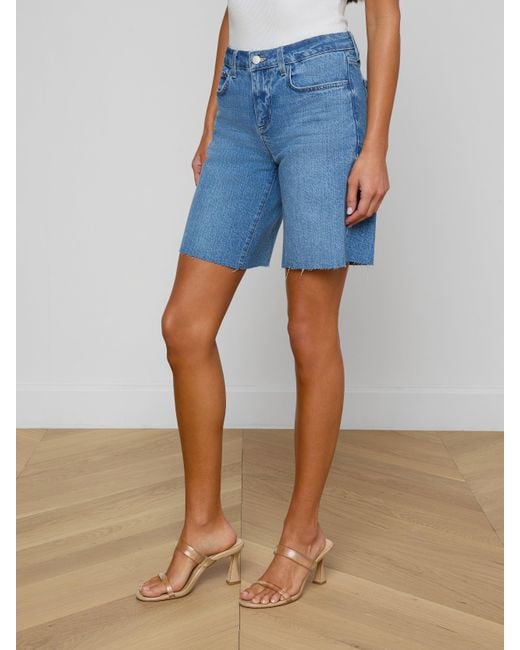 L'Agence Blue River Jean Bermuda Short