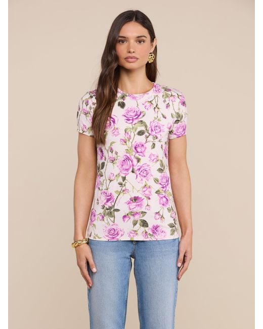 L'Agence Pink Ressi Fitted T-Shirt