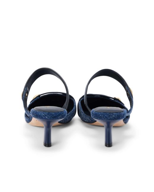 L'Agence Blue Gilliane Denim Mule