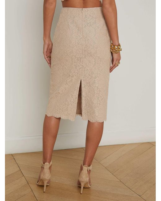 Amira Pencil Skirt Smoky Quartz - L'AGENCE