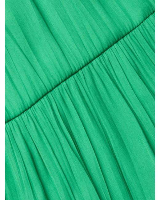 L'Agence Green Lua Tiered Maxi Dress