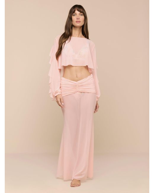 L'Agence Natural Mahe Mesh Cover-Up Skirt