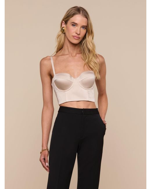 L'Agence Black Nysa Bustier Top