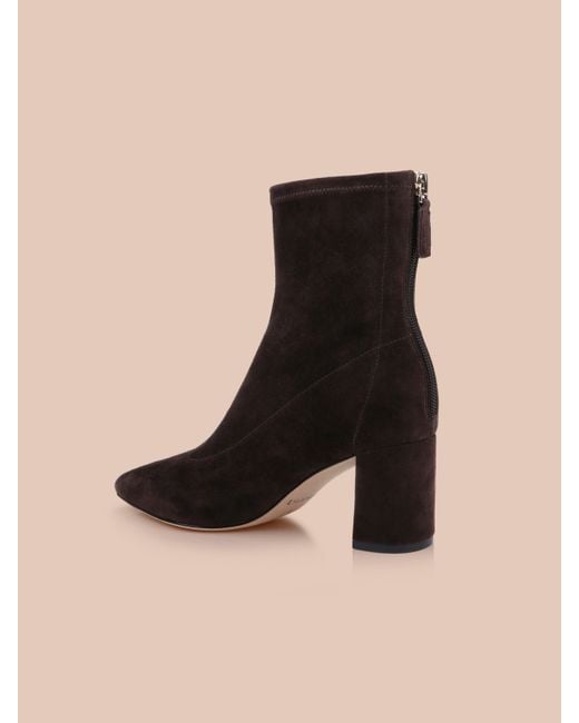 L'Agence Black Salome Stretch Suede Boot