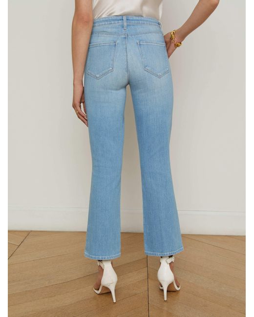 L'Agence Blue Tati Cropped Bootcut Jean