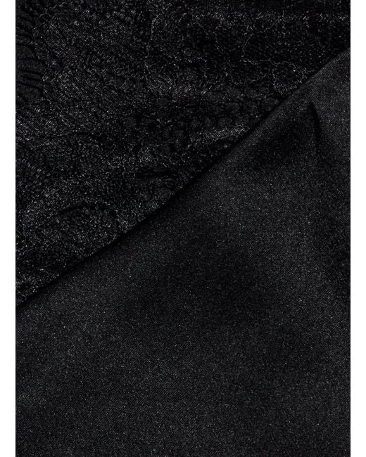 L'Agence Black Selene Silk Gown