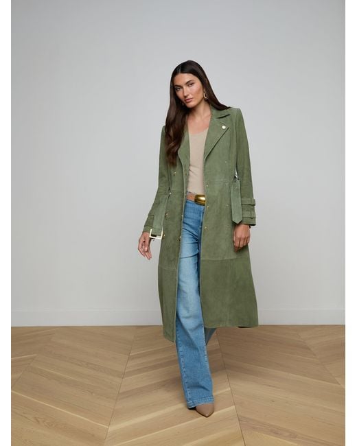 L'Agence Green Petite Scottie Coated Jean