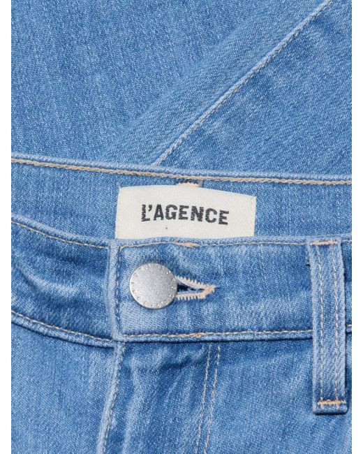 L'Agence Blue Sada Cropped Slim-Leg Jean