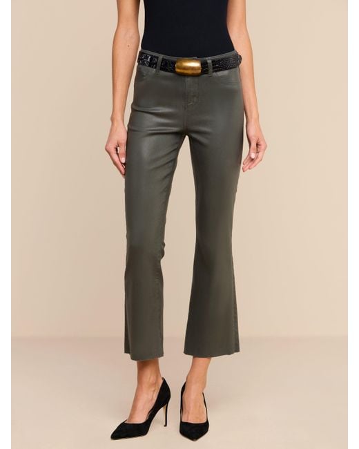 L'Agence Multicolor Kendra Coated Cropped Flare Jean