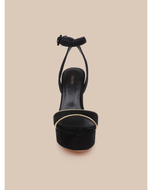 L'Agence Black Essie Platform Sandal