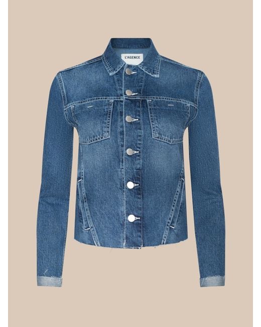 L'Agence Blue Janelle Jean Jacket