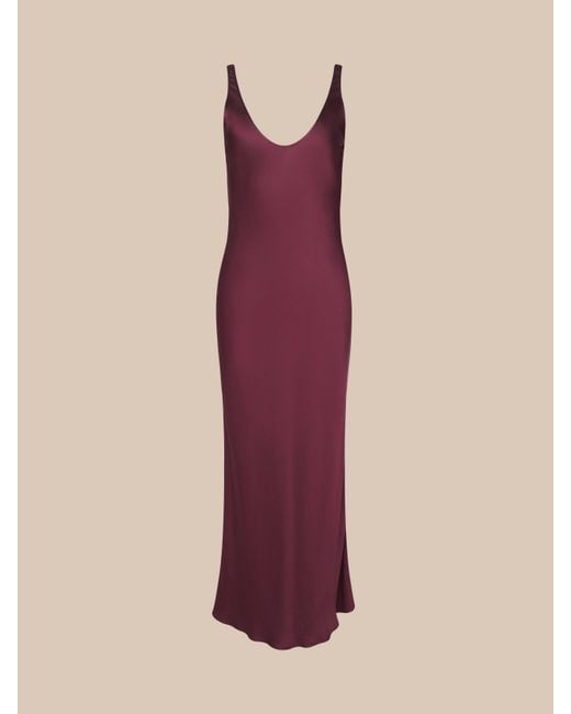 L'Agence Pink Akiya Satin Maxi Dress