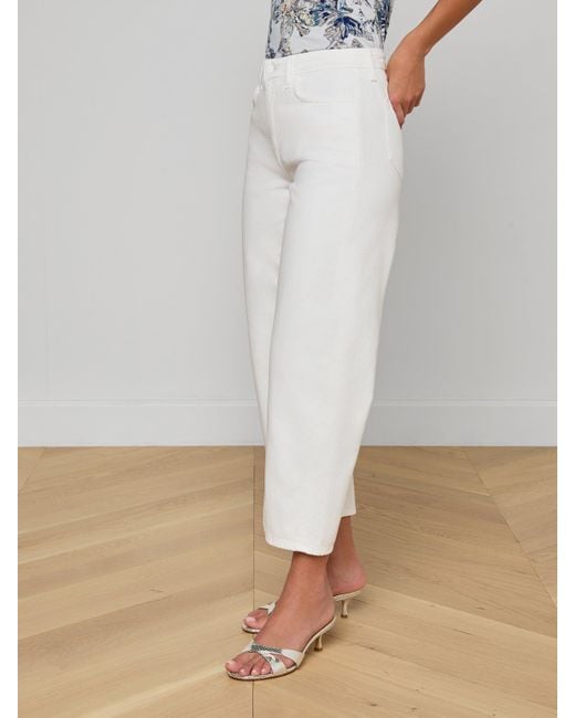 L'Agence White Mallis Bow-Leg Jean
