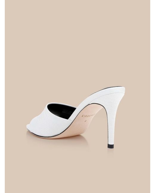 L'Agence Natural Lolita Leather Open-Toe Mule