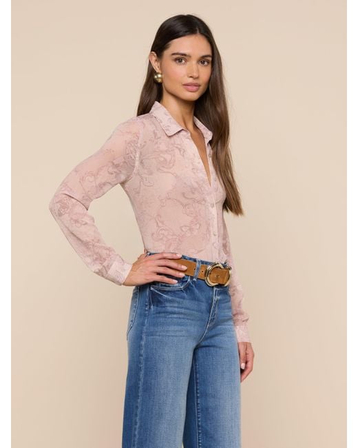 L'Agence Blue 'Agence Laurent Blouse Top