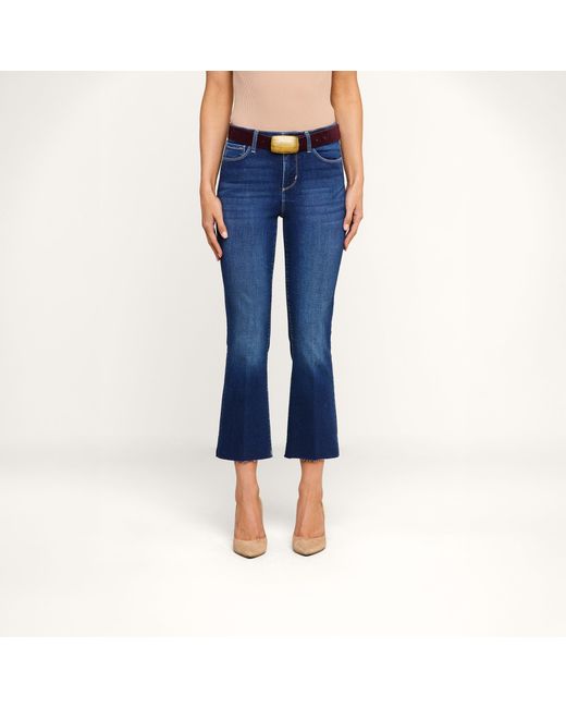 L'Agence Blue Kendra Cropped Flare Jean