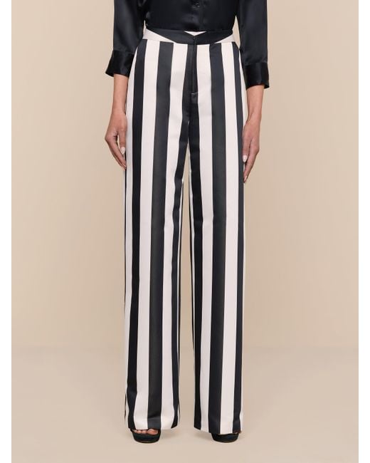 L'Agence Natural Livvy Satin Straight-Leg Trouser