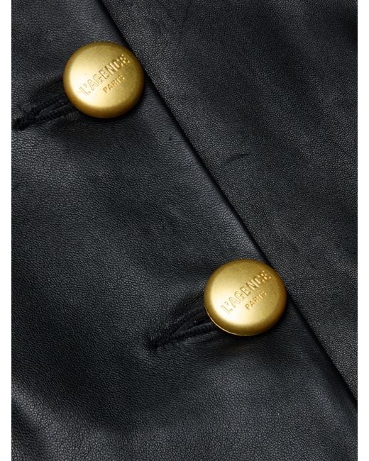 L'Agence Black Mariella Leather Jacket