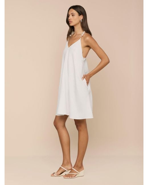 L'Agence Natural Amora Pearl Strap Dress