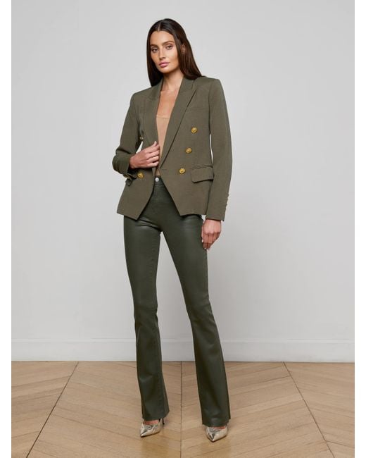 Blazer Croisé Kenzie, Foncé/Motif Pied-De-Poule L'Agence en coloris Green