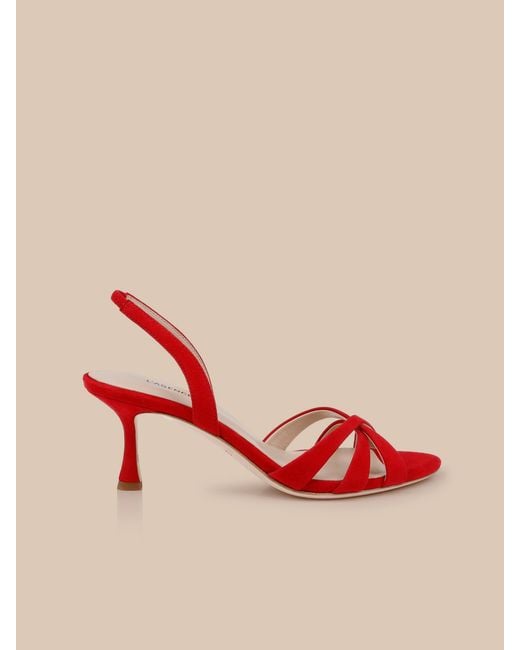 L'Agence Red Colwill Slingback Sandal