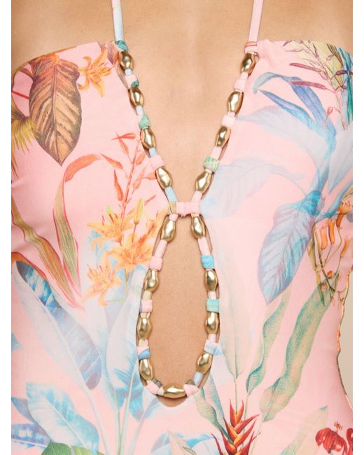 L'Agence Natural Opus Halter One-Piece Swimsuit