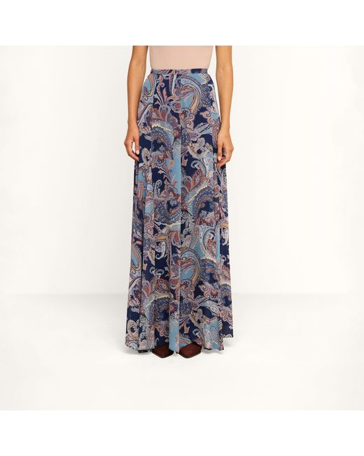 L'Agence Blue Patrica Maxi Skirt