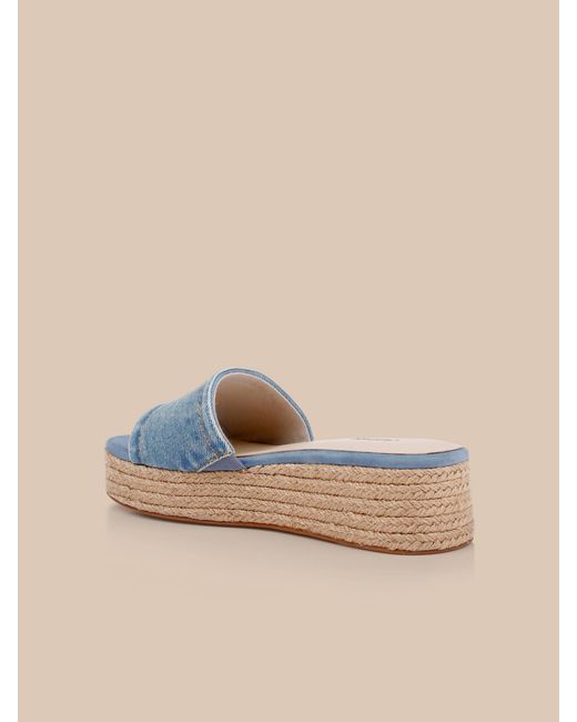 L'Agence Blue Ramani Platform Espadrille