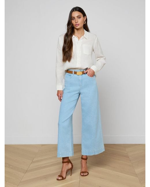 L'Agence White Isla Linen Shirt