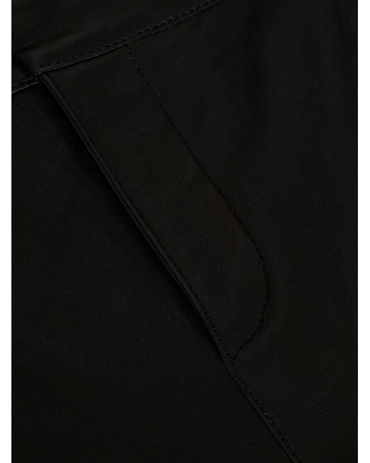L'Agence Black Ketra Leather Bootcut Trouser