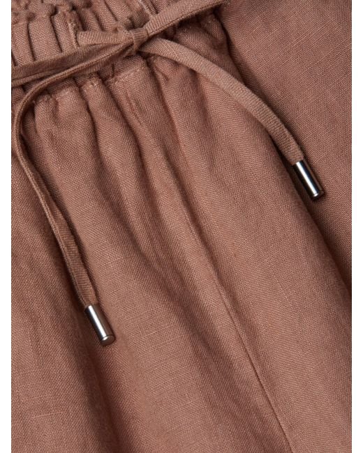 L'Agence Natural Connie Linen Drawstring Trouser