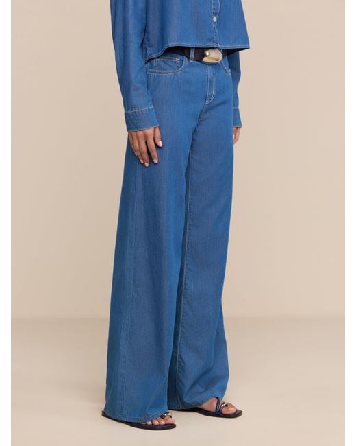 L'Agence Blue Alicent Wide-Leg Jean