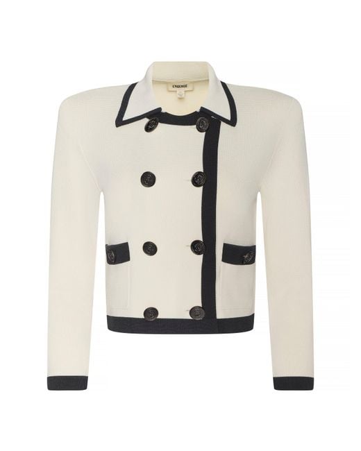 L'Agence Natural Janu Cropped Knit Jacket