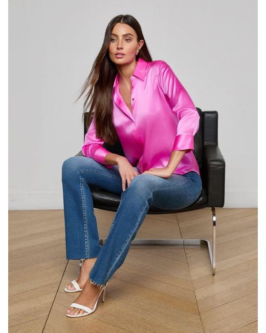 Chemisier En Soie Dani L'Agence en coloris Pink