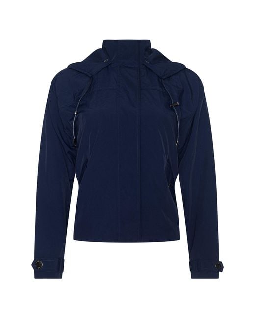 L'Agence Blue Geovana Hooded Windbreaker