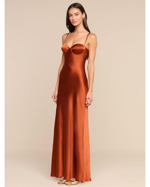L'Agence White Sayla Silk Gown