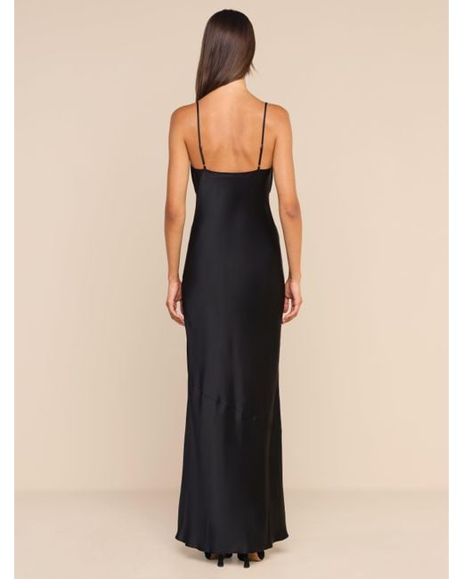 L'Agence Black Selene Silk Gown