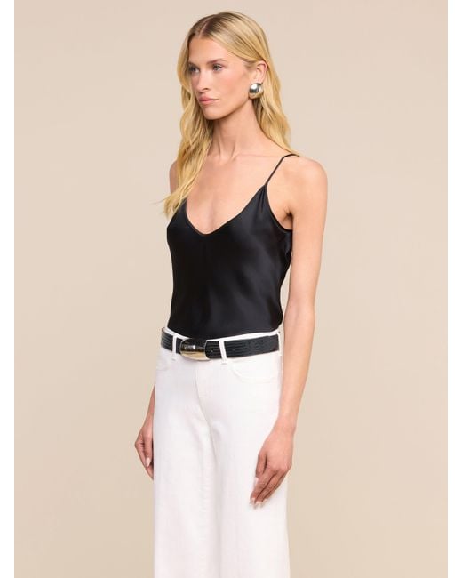 L'Agence Black Lexi Silk Camisole
