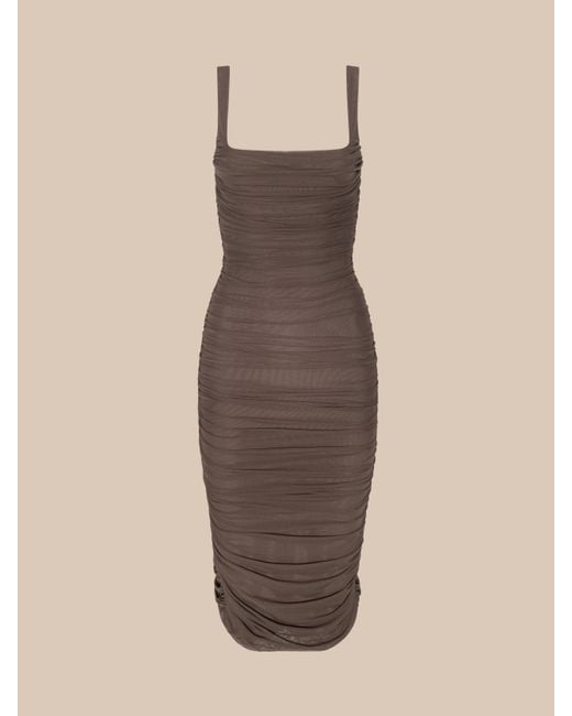 L'Agence Natural Anya Shirred Dress