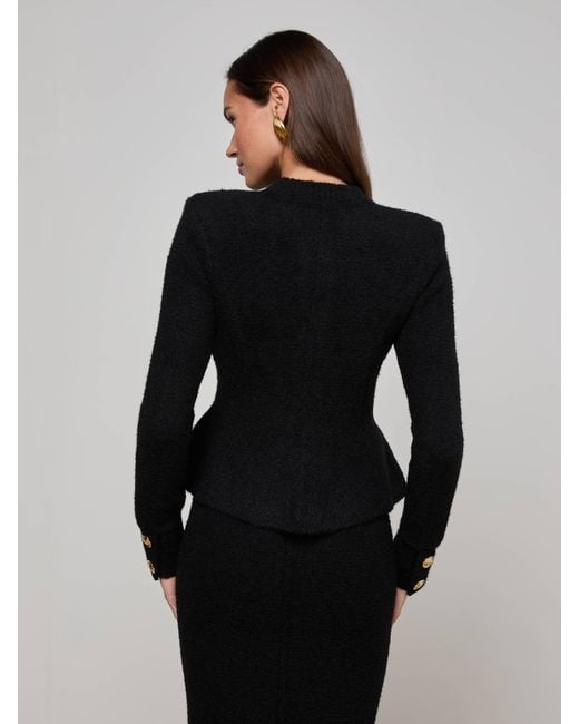 Cardigan En Maille Melissa, Noir/Doré L'Agence en coloris Black