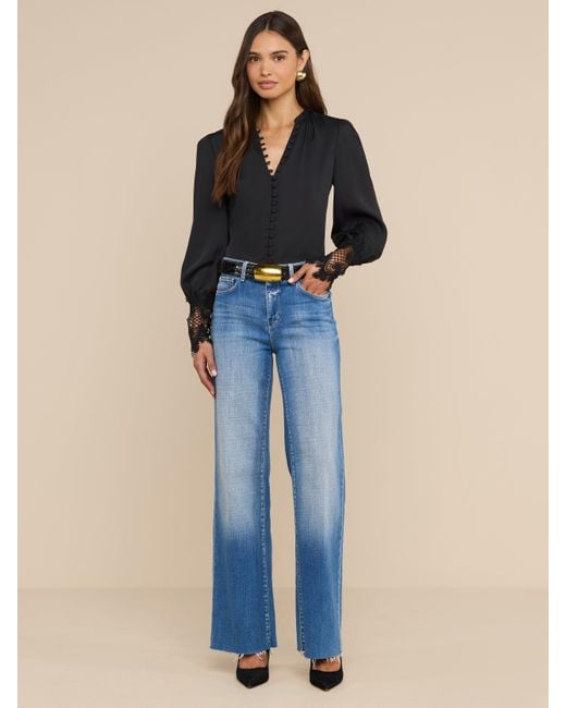 L'Agence Blue Ava Blouse