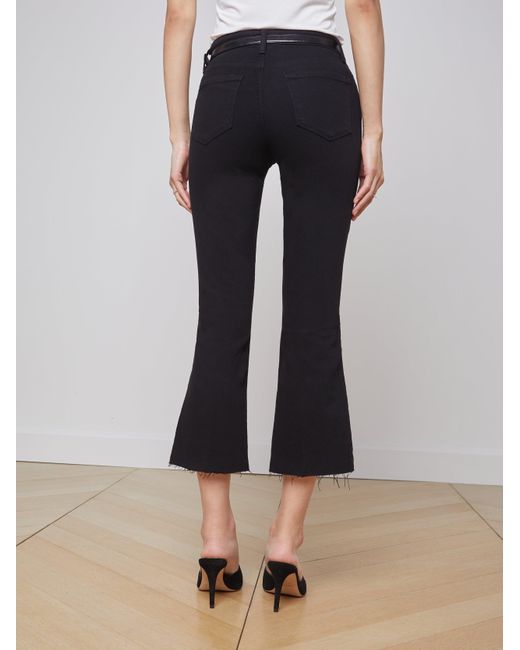 Jean Évasé Court Taille Haute Kendra En Noir L'Agence en coloris White