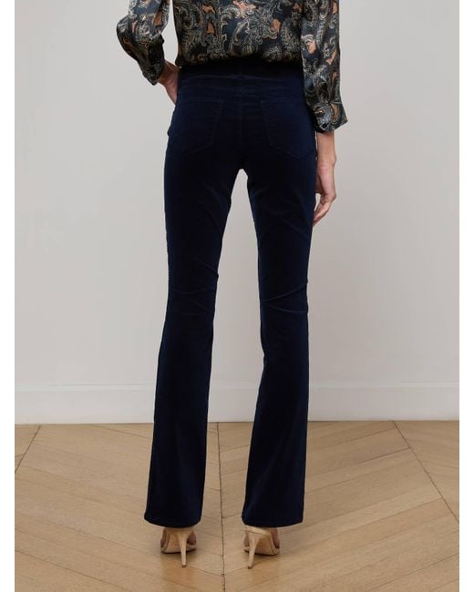 Jean En Velours Stevie, Bleu Nuit Profond L'Agence en coloris Multicolor