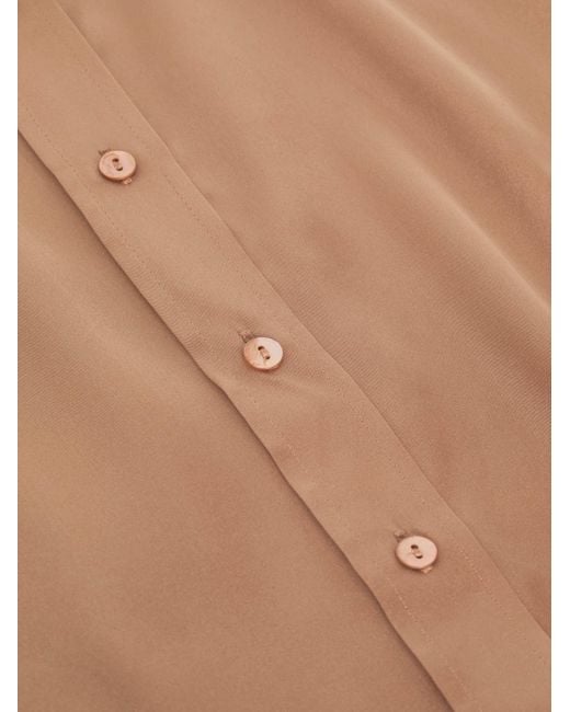 L'Agence Blue Dani Silk Blouse Top