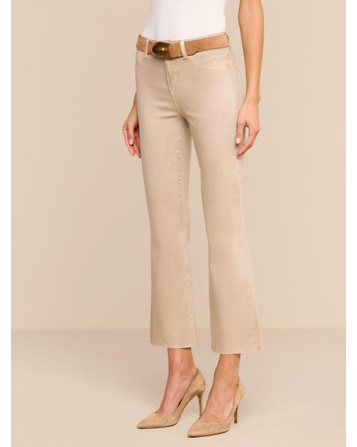 L'Agence Natural Kendra Coated Cropped Flare Jean
