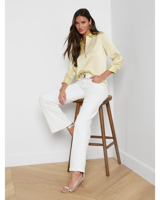 Chemisier En Soie Dani, Sorbet Citron L'Agence en coloris White