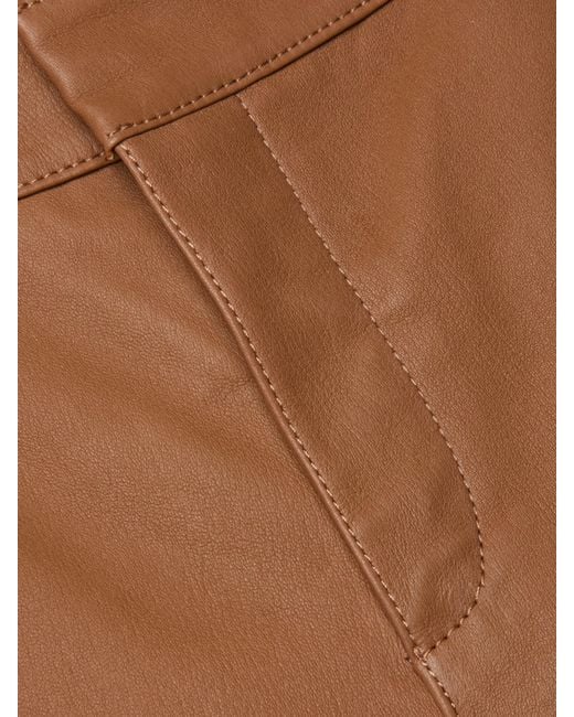 L'Agence Brown Ketra Leather Bootcut Trouser