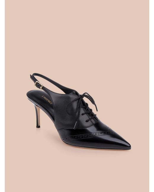L'Agence Natural Shreya Leather Slingback Pump