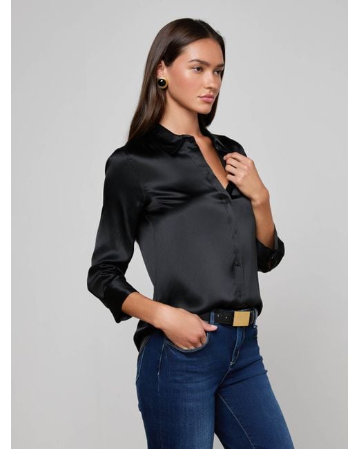 L'Agence Gray Dani Blouse
