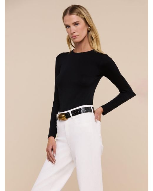 L'Agence Blue Tess Long Sleeve Tee